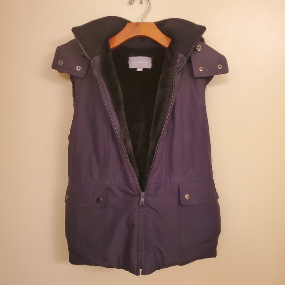 ANN TAYLOR black puffy vest SIZE S - Picture 5 of 9